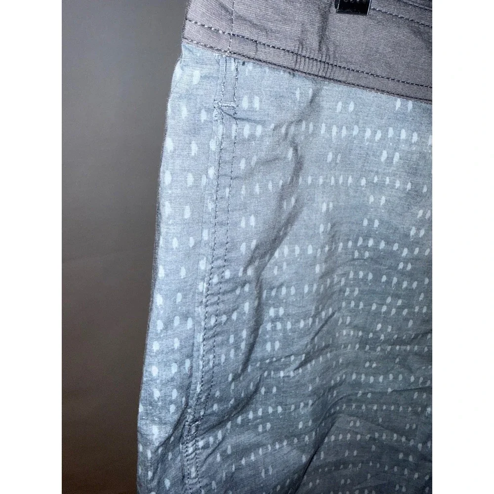 RVCA Mens Board Shorts Size 34 Grey Blue Patterned Swim Trunks Surf Shorts